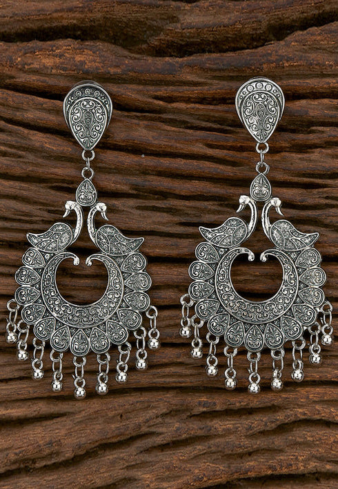 Peacock Style Oxidised Earrings 20g